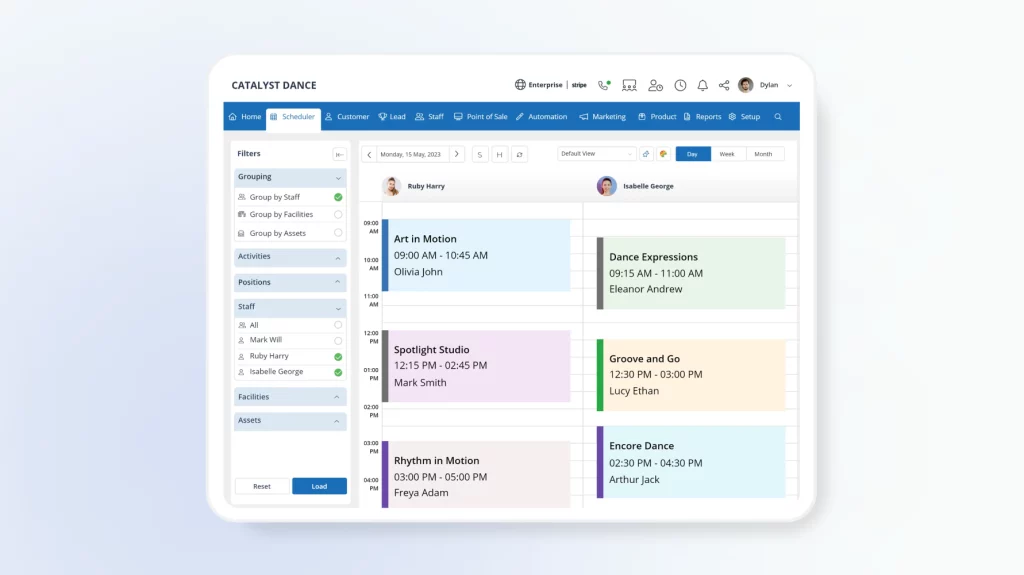 Wellyx dance Scheduling Software